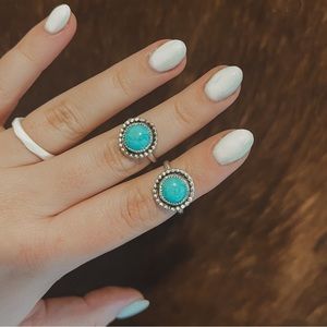 Turquoise ring, .925 sterling silver, handmade